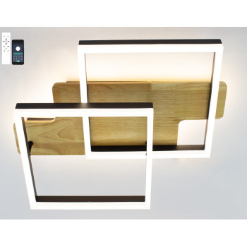 Люстра LED SMART ESLLSE WOODY 85W,IP20,3000-6500K,Чорний, Дерево,10218