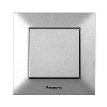 Вимикач 1-й срібний Panasonic Arkedia Slim WNTC00012SL-UA