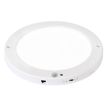 Світильник накладний Horoz MARTHA PRO 18W 3CCT 1530Lm з дат. руху d-220 білий круг