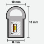 Світлодіодний неон PROLUM 8x16, IP68, 12V, Series "SF", Рожевий, PRO