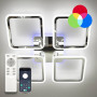 Люстра LED LUMINARIA LOOK RGB 120W 4Q 540/70 CHROME/OPAL, 3000-6500+RGB  220V IP20 з пультом,	Хром