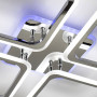 Люстра LED LUMINARIA LOOK RGB 120W 4Q 540/70 CHROME/OPAL, 3000-6500+RGB  220V IP20 з пультом,	Хром