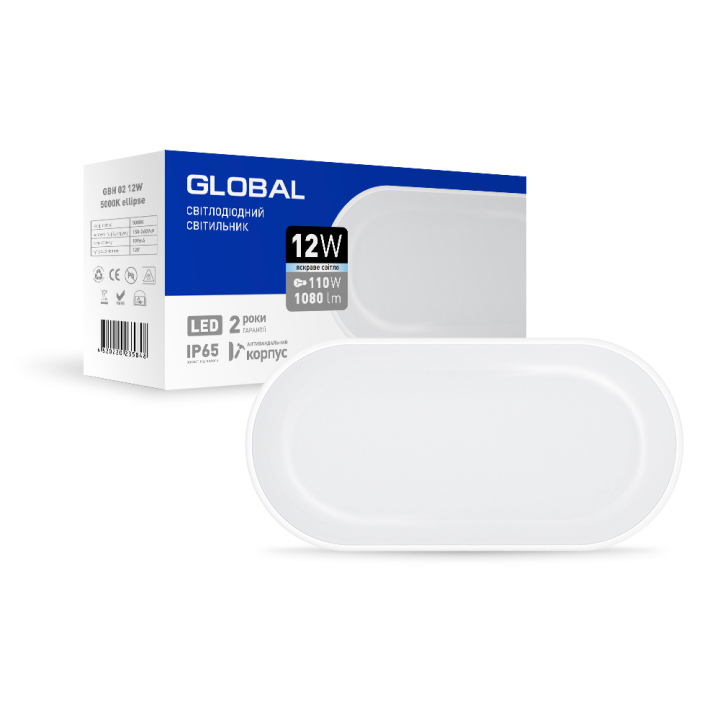 Світильник світлодіодний GlobalLED 1-GBH-02-1250-E 12W 5000K E