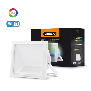 Прожектор світлодіодний VIDEX SMART 10W RGB 3000-6500K WHITE  298597