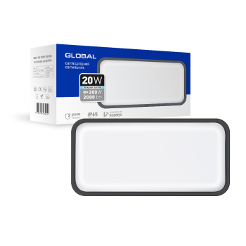 Світильник світлодіодний GlobalLED 20W 5000K, R 295x146