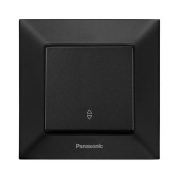 Вимикач 1-й швидкий монтаж прохідний чорний Panasonic Arkedia Slim