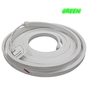 Стрічка світлодіодна NEON RISHANG , 24V, зелений,  IP65, 6-12mm (комплект 5m)