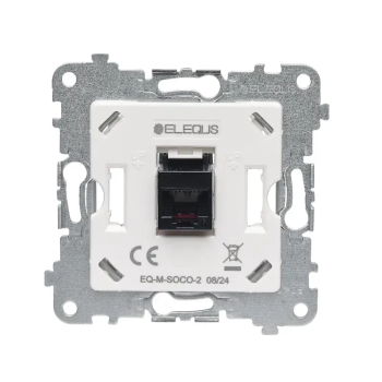 Механізм розетки комп'ютерної ELEQUS RJ45 чорний EQ-M-SOCO-2