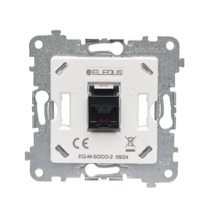 Механізм розетки комп'ютерної ELEQUS RJ45 чорний EQ-M-SOCO-2