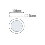 Світильник LED накладний Horoz CATALINA 18W 3CCT 1800Lm d-175 чорний