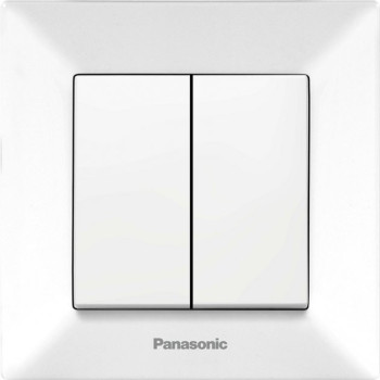 Вимикач 2-й Panasonic Arkedia Slim білий WNTC00092WH-UA