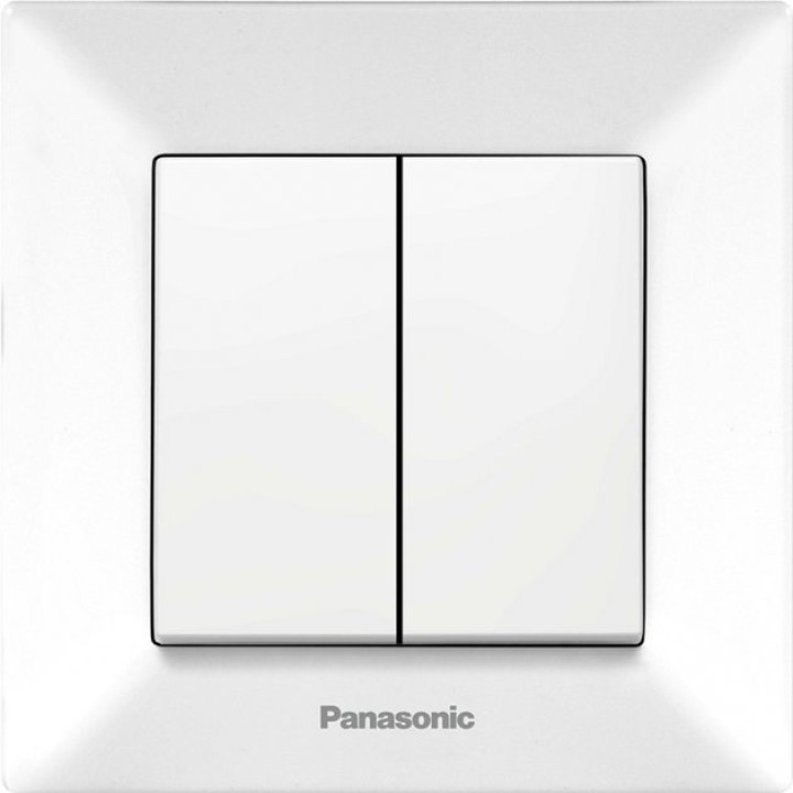 Вимикач 2-й Panasonic Arkedia Slim білий WNTC00092WH-UA