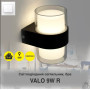 Світильник LED БРА ESLLSE VALO R 9 Вт 105×95×135 мм Чорний IP54 10447