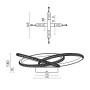 Люстра LED SMART ESLLSE VITA 80W,IP20,3000,6000,прозорий,чорний,10124.