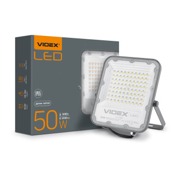 Прожектор світлодіодний VIDEX 50W 6500Lm 5000K IP65 220V білий  VL-F2-505G (299631)