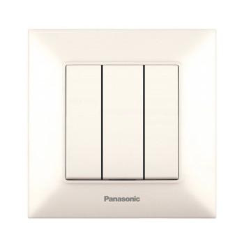 Вимикач 3-й кремовий Panasonic Arkedia Slim