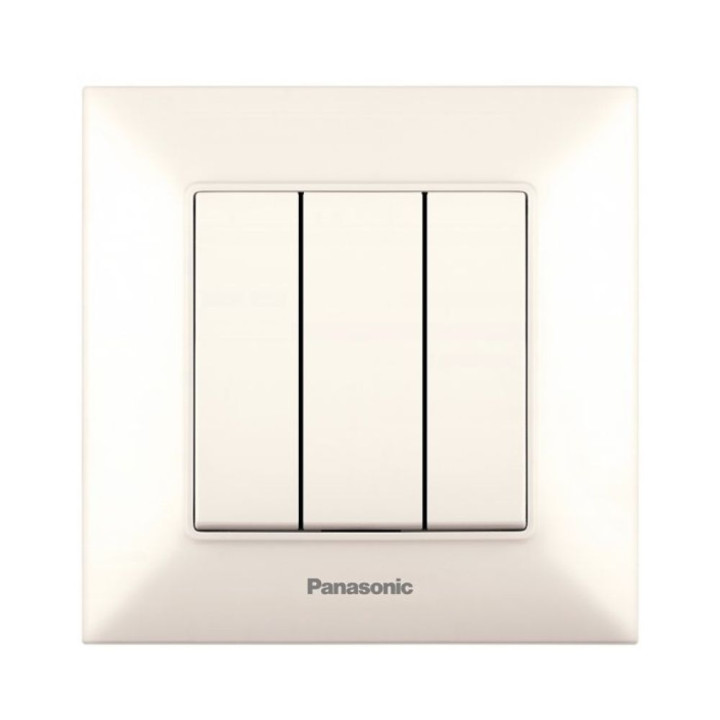Вимикач 3-й кремовий Panasonic Arkedia Slim