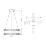 Люстра LED LUMINARIA SOFIA 120W R CHROME/CLEAR 600/1000 APP 220V IP20 з пультом,3000-6500K, хром.