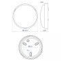 LED світильник ДББ ATOM UA MW sensor сірий VIOLUX 22W 5000K IP44 243382
