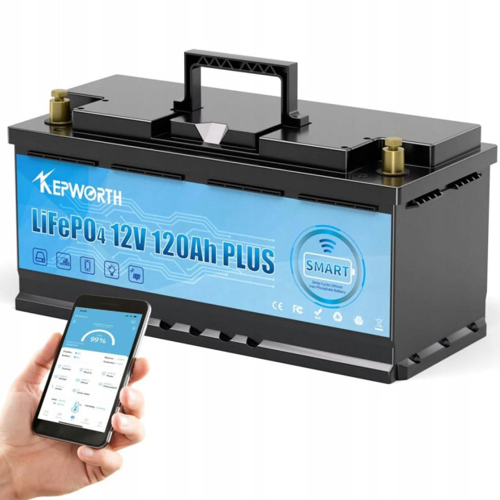 Акумулятор літій-залізо-фосфатний 120AH  12V LiFePO4 BMS + bluetooth
