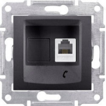 Розетка Schneider SEDNA 1-а телефонна графіт RJ11 SDN4101170