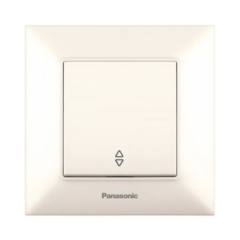 Вимикач 1-й кремовий прохідний Panasonic Arkedia Slim WNTC00032BG-UA