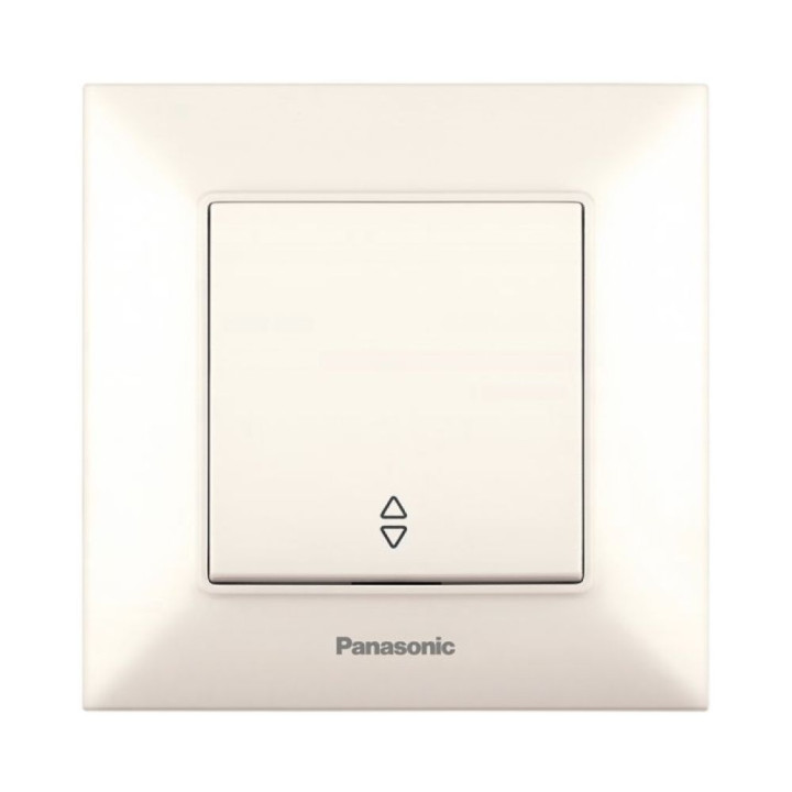 Вимикач 1-й кремовий прохідний Panasonic Arkedia Slim WNTC00032BG-UA