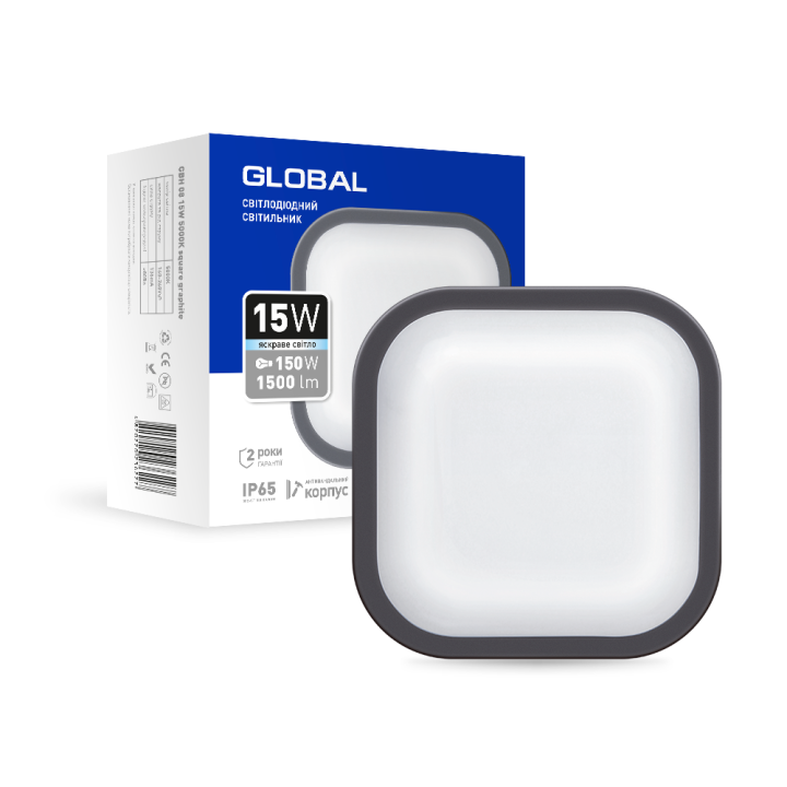 Світильник світлодіодний GlobalLED 1-GBH-08-1550-S, 15W 5000K