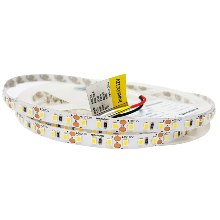 Стрічка LED RISHANG SMD 2835, 12V,120d/m,8.6W/m,5000K,IP33,(RN08C0TA-B)