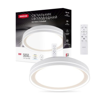 Світильник накладний Maxus  50W круг 3CCT 1-MFCL-50R-Line