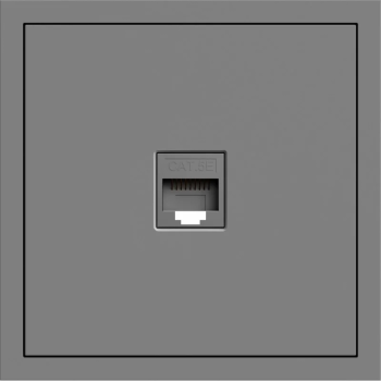 Розетка ARDERO ER151PC-G  комп’ютерна, механізм сірий (без рамки) Soft 80774